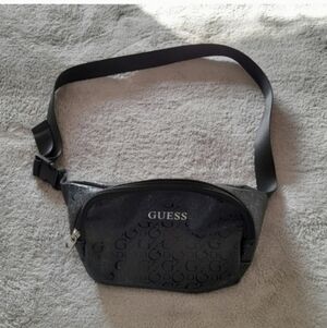 Guess Black Monogram Waist Bag